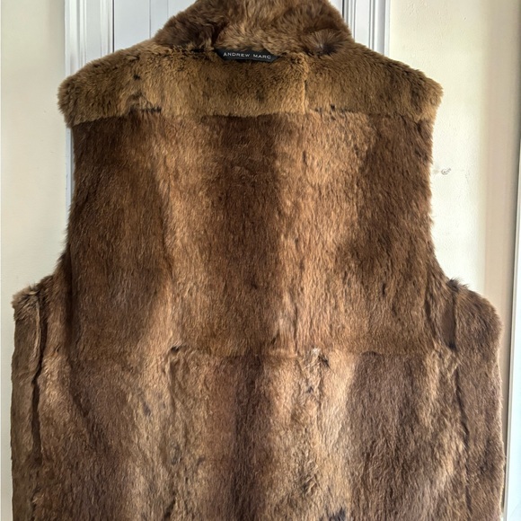 Andrew Marc reversible, rabbit, fur vest size medium large - Picture 2 of 8